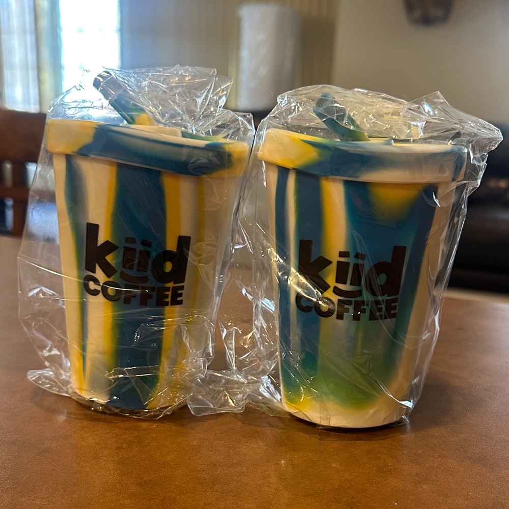Kiid Coffee Striped Cups - NEW